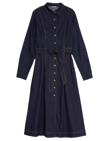 VESTIDO MUJER  SALSA JEANS DENIM DRESS W/ BELT