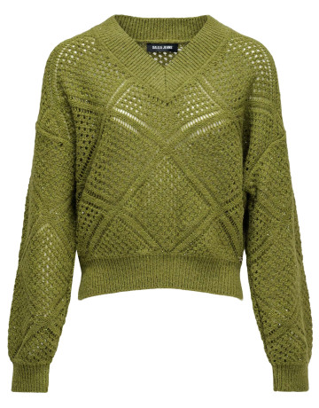 JERSEY MUJER  SALSA JEANS POINTELLE SWEATER WITH LIGHT S