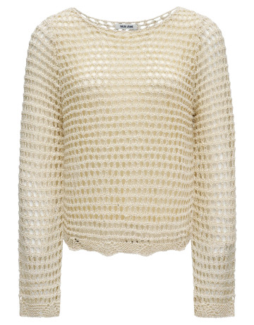 JERSEY MUJER  SALSA JEANS LONG SLEEVE KNIT WITH MESH EFF