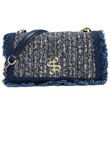 BOLSO MUJER  SALSA JEANS TWEED CROSSBODY BAG WITH LOGO