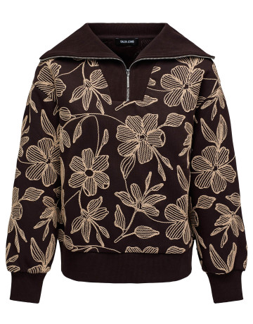 SUDADERA MUJER  SALSA JEANS SWEATSHIRT WITH FLORAL EMBROID