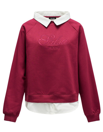 SUDADERA MUJER  SALSA JEANS TWOFER SWEATSHIRT WITH BRANDIN