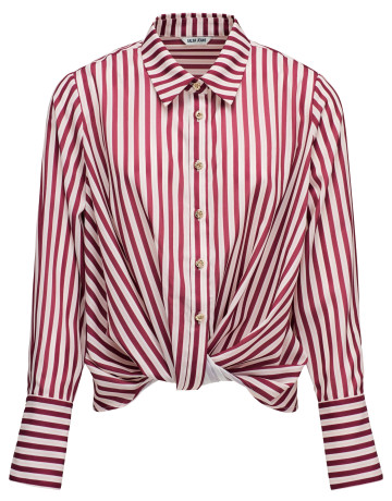 CAMISA MUJER  SALSA JEANS STRIPPED SATIN WRAP BLOUSE