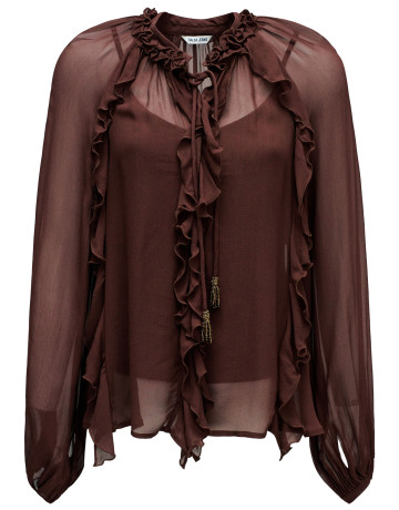 CAMISA MUJER  SALSA JEANS RUFFLE BLOUSE WITH INNER TOP