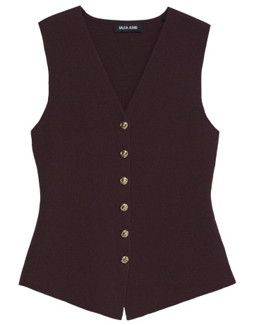 CAMISETA MUJER  SALSA JEANS KNIT VEST WTH METAL BUTTONS