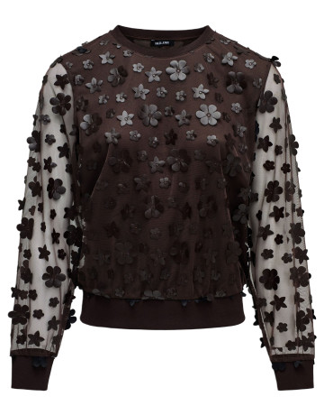 SUDADERA MUJER  SALSA JEANS SWEATSHIRT WITH 3D FLOWERS