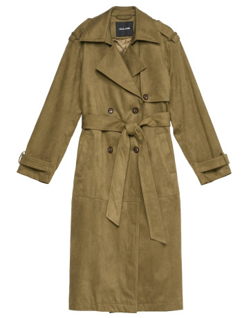 ABRIGO MUJER  SALSA JEANS FAKE SUEDE LONG TRENCH COAT