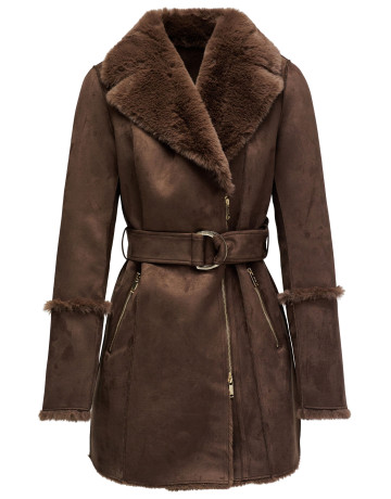 ABRIGO MUJER  SALSA JEANS DIANA LONG SHEARLING COAT