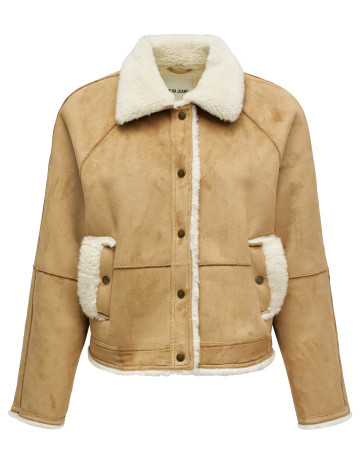 ABRIGO MUJER  SALSA JEANS FAKE SUEDE SHORT SHEARLING