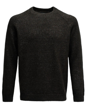 JERSEY HOMBRE  SALSA JEANS MÉLANGE KNIT FABRIC WITH RAGLA