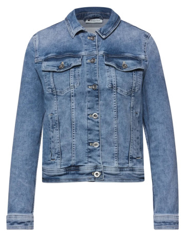 MUJER QR STYLE JACKET,MID BLUE WASHE 17790