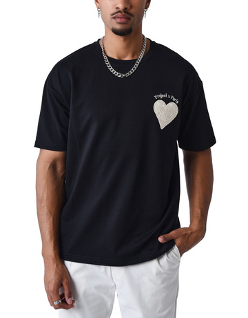 CAMISETA ANCHA HOMBRE PROYECT X PARIS MOTIVO CORAZON DE MIMBRE
