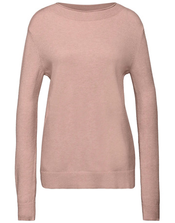 JERSEY MUJER  STREET QR_ROLLED EDGE COLLAR SWEATER