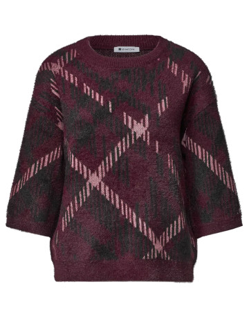 MUJER LTD QR_FLUFFY JACQUARD SWEATER 37820