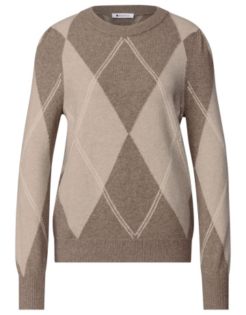 MUJER LTD QR_COSY SWEATER INTARSIA 37871