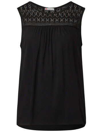 TOP CON DETALLES DE ENCAJE MUJER STREET ONE