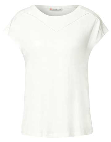 CAMISETA CON CINTA DECORATIVA CALADA MUJER STREET ONE