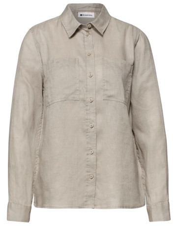 MUJER SOL_SOLID SHIRTCOLLAR BLOUSE W 17278