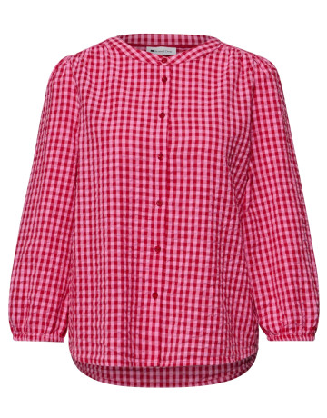 MUJER VICHY BUTTONED ROUNDNECK BLOUS 27504