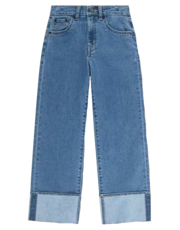 VAQUERO NIÑA  LEVI'S LVG WIDE LEG JEANS W/ROLL-CUFF