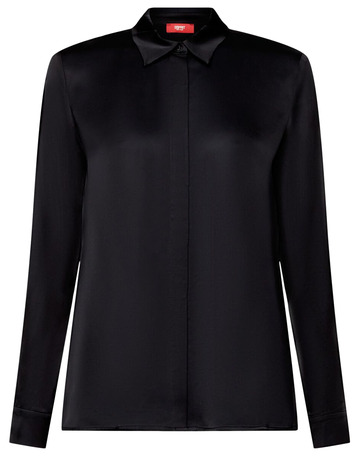 BLUSA DE MANGA LARGA EN TEJIDO SATÉN MUJER ESPRIT