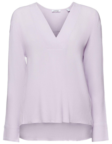 BLUSA DE CREPÉ MUJER ESPRIT CON CUELLO V