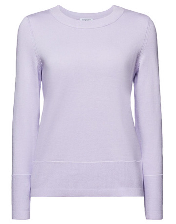 JERSEY DE ALGODÓN CON CUELLO REDONDO MUJER ESPRIT