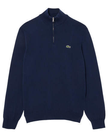 JERSEY CON CREMALLERA HOMBRE LACOSTE EN ALGODÓN ECOLÓGICO