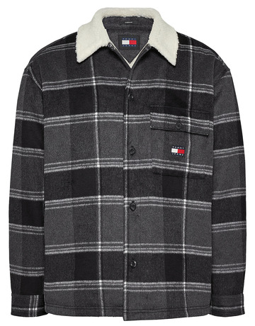 SOBRECAMISA DE CUADROS HOMBRE  TOMMY JEANS CUELLO PELUCHE
