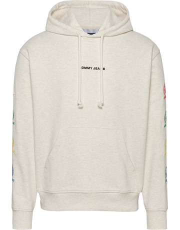 SUDADERA CON CAPUCHA HOMBRE TOMMY JEANS ESCUDO EN MANGAS FIT HOLGADO