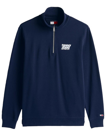 SUDADERA HOMBRE TOMMY JEANS LOGO BURBUJA MEDIA CREMALLERA