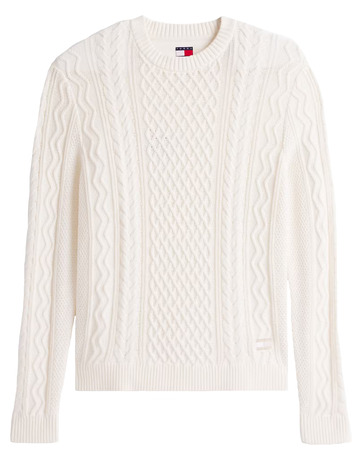 HOMBRE TJM SLM BADGE CABLE KNIT SWEAT 0K4