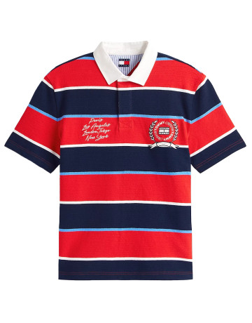 POLO HOMBRE  TOMMY HILFIGER TJM RLX SS STRIPE  SS RUGBY EX