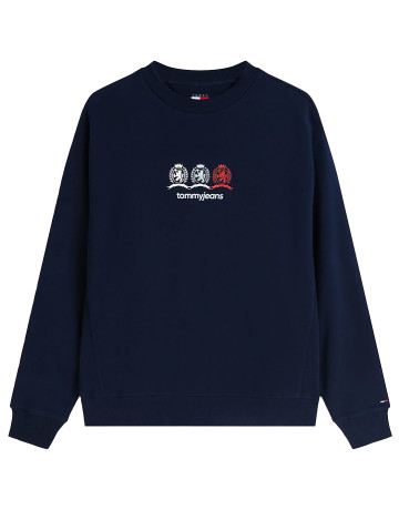 SUDADERA HOMBRE  TOMMY HILFIGER TJM RLX MULTI CRESTS CNECK