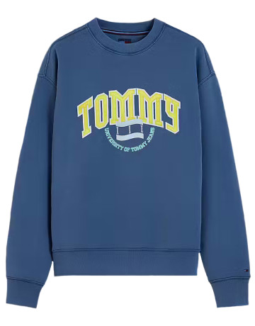 SUDADERA HOMBRE  TOMMY HILFIGER TJM RLX VARSITY CREST CNCK