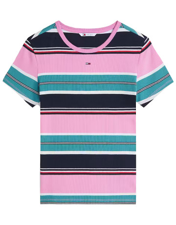 CAMISETA MUJER  TOMMY HILFIGER TJW SLIM ESSENTIAL RIB SS