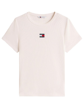 MUJER TJW SLIM BADGE RIB TEE YBL