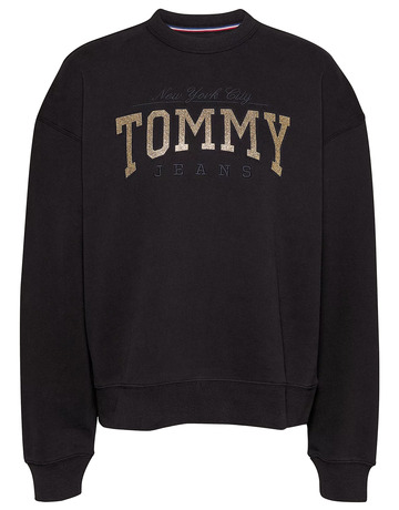 SUDADERA MUJER TOMMY JEANS LOGO PURPURINA FIT HOLGADO