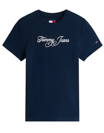 CAMISETA MUJER  TOMMY HILFIGER TJW SLIM ESS LOGO 1 RIB TEE EX