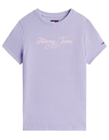 CAMISETA MUJER  TOMMY HILFIGER TJW SLIM ESS LOGO 1 RIB TEE EX