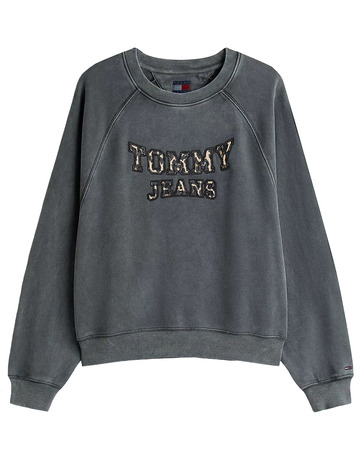 SUDADERA MUJER TOMMY JEANS LOGO LEOPARDO