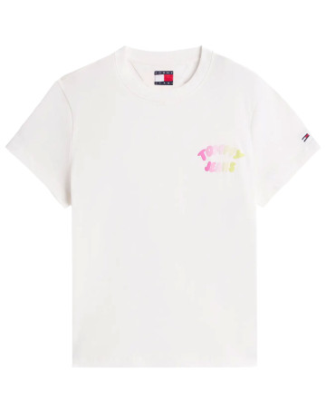 CAMISETA MUJER TOMMY JEANS LOGO BUBBLE FIT REGULAR