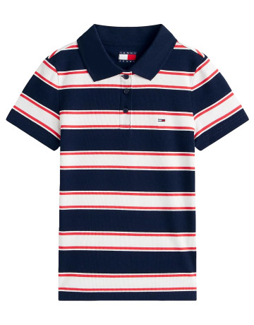 POLO ACANALADO MUJER TOMMY JEANS FIT SLIM