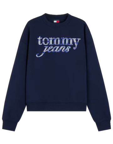 SUDADERA MUJER  TOMMY HILFIGER TJW BXY CHECK SCRIPT CREW