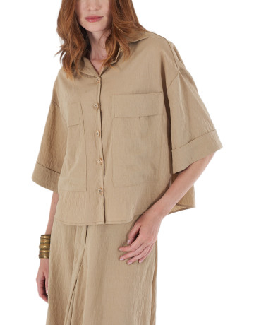 CAMISA MUJER  YES ZEE GIACCA CAMICIA DONNA CON TASCH