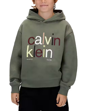 SUDADERA NIÑO  CALVIN KLEIN COLOR LOGO GRAPHIC TERRY HOODI