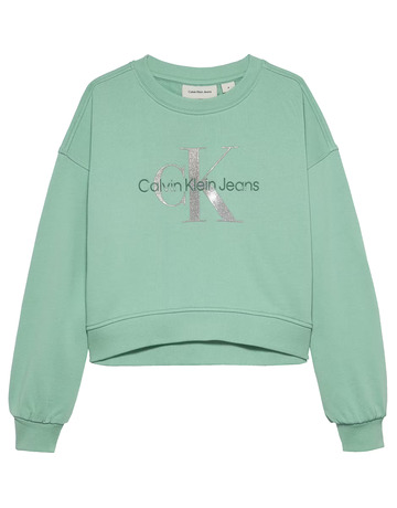 SUDADERA NIÑA CALVIN KLEIN LOGO PURPURINA FIT CROP