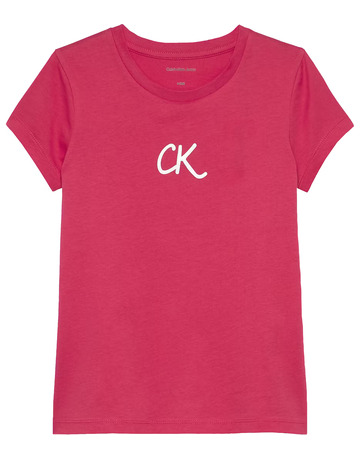 CAMISETA NIÑA CALVIN KLEIN CON LOGO PURPURINA FIT SLIM
