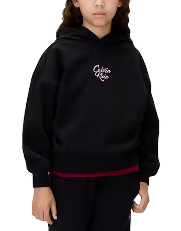 SUDADERA NIÑA  CALVIN KLEIN SCRIPT LOGO GRAPHIC TERRY HOOD