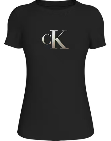 CAMISETA MUJER CALVIN KLEIN CON MONOGRAMA FIT SLIM